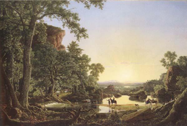 Frederic E.Church Hooker and Company Journeying through the Wilderness in 1636 from Plymouth to Harford oil painting image